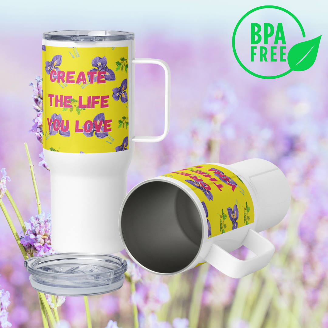 The Life you love, Stainless Steel-BPA free, Travel mug - Fitz & Willow