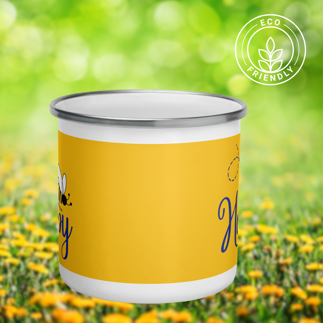 Enamel Mug, Be Happy - Fitz & Willow