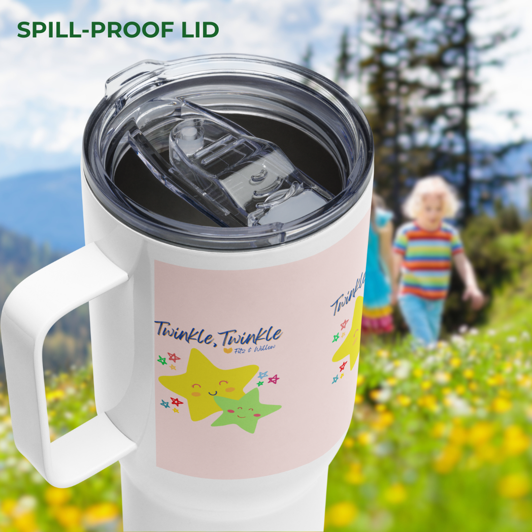 Twinkle, Twinkle, Travel mug with a handle - Fitz & Willow