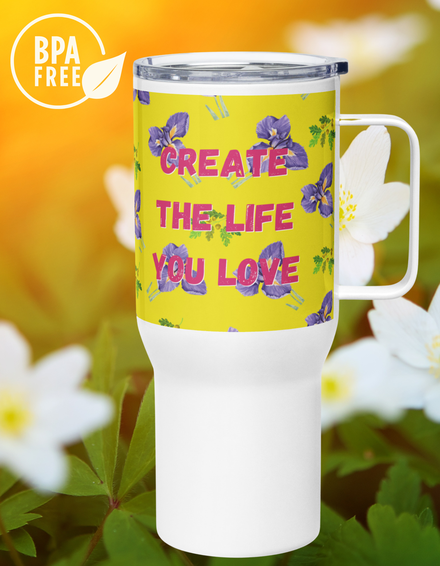 The Life you love, Stainless Steel-BPA free, Travel mug - Fitz & Willow