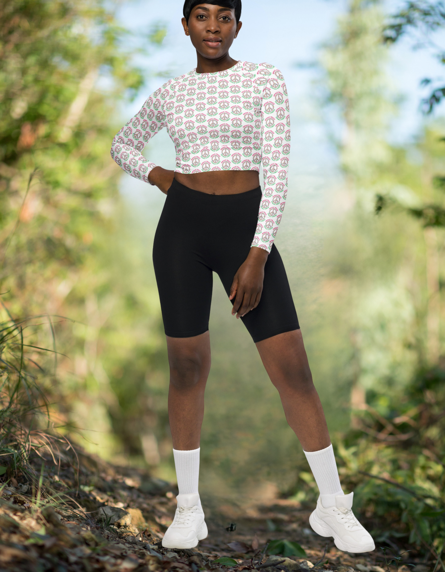 Mindful, Recycled long-sleeve crop top - Fitz & Willow