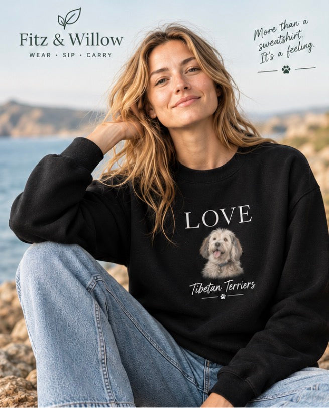 Love Tibetan Terriers – Unisex Organic Cotton Sweatshirt