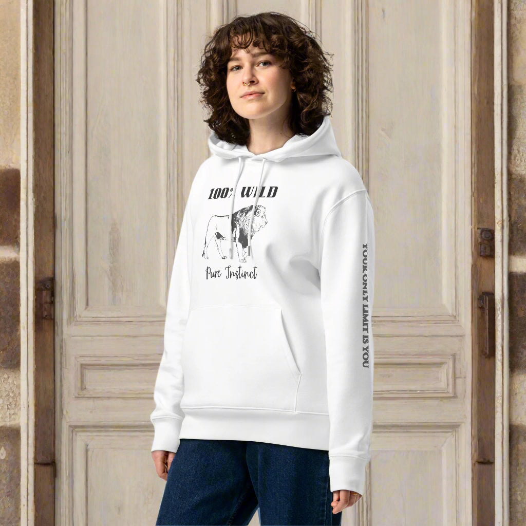 Vegan Hoodie with Lion Print – Ethical & Inspiring - Fitz & Willow
