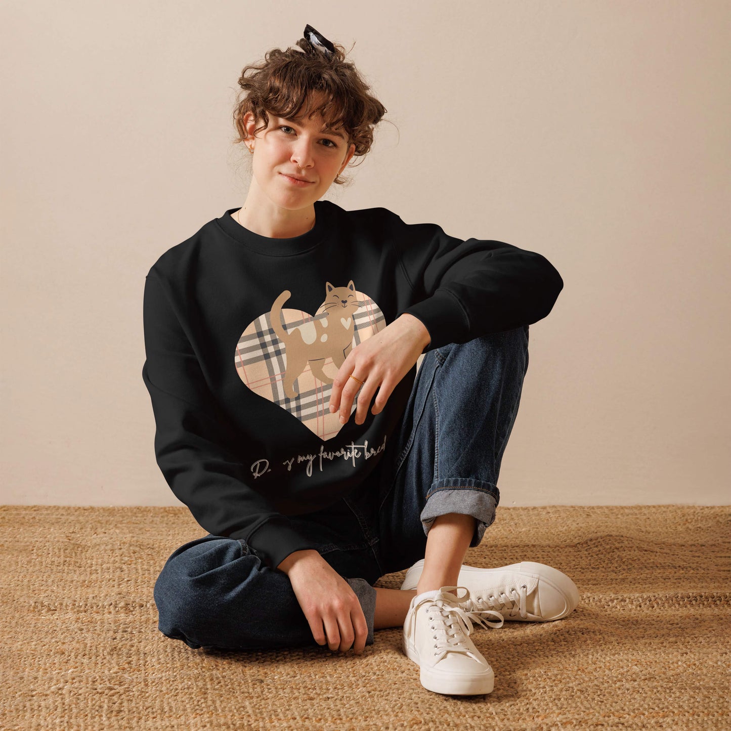 Sudadera para amantes de los gatos 100 % algodón orgánico: Rescue is My Breed