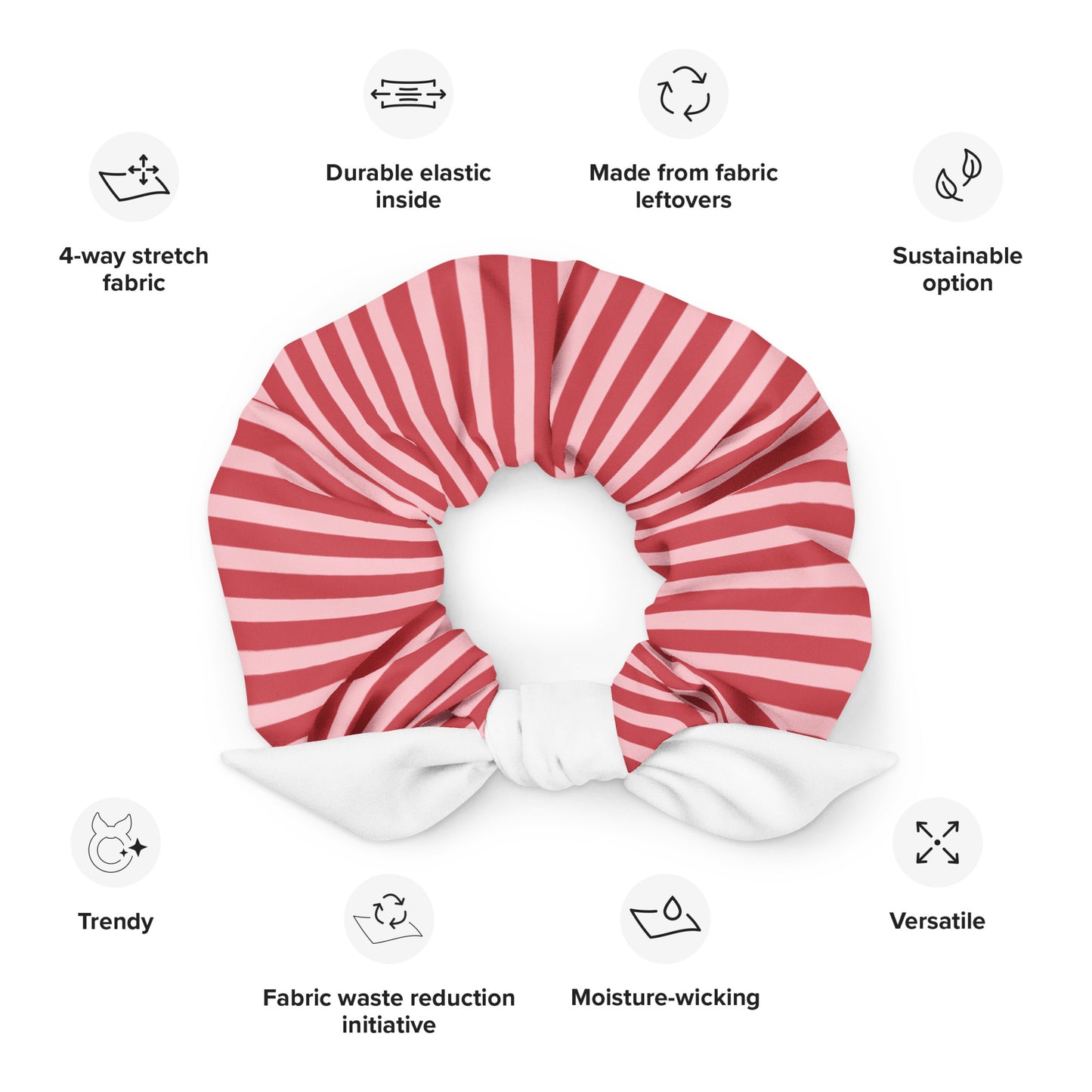 Recycled Scrunchie, Stripe’s - Fitz & Willow