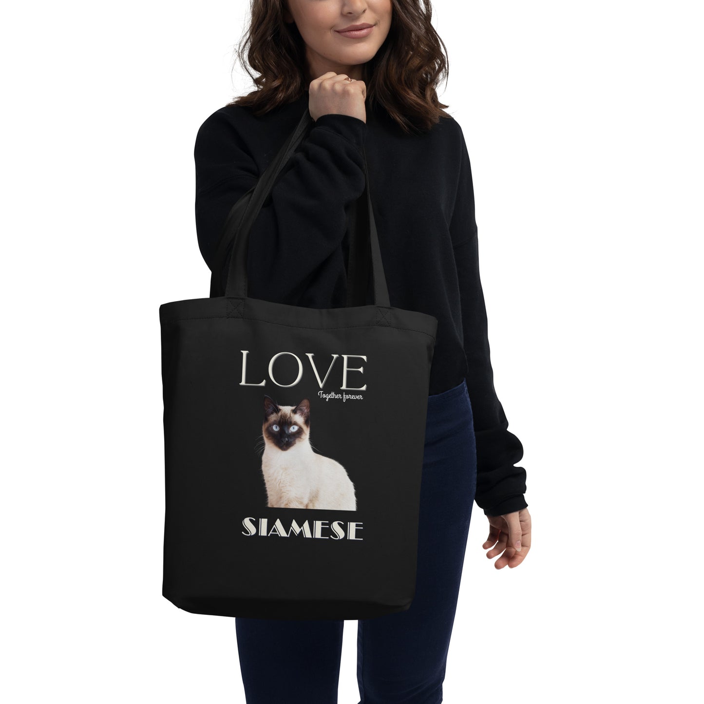 Sustainable Tote Bag, Siamese Lovers - Fitz & Willow