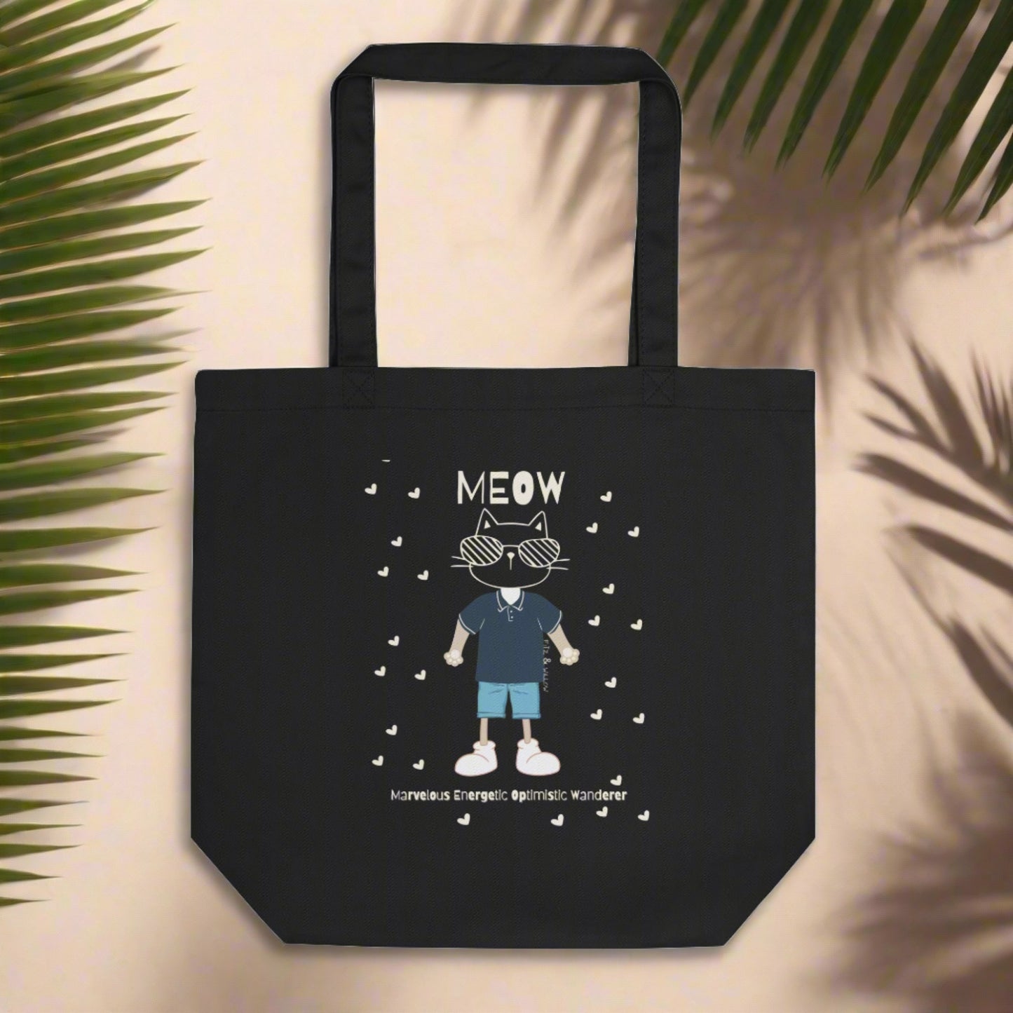 MEOW, Cat Themed Sustainable Tote Bag - Fitz & Willow