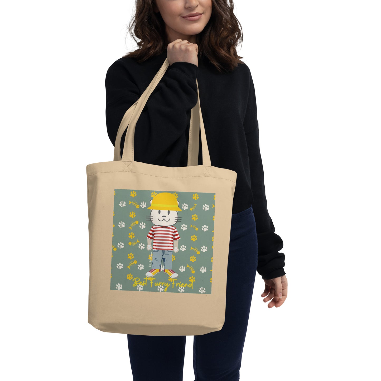 BFF, Cat Themed Sustainable Tote Bag - Fitz & Willow
