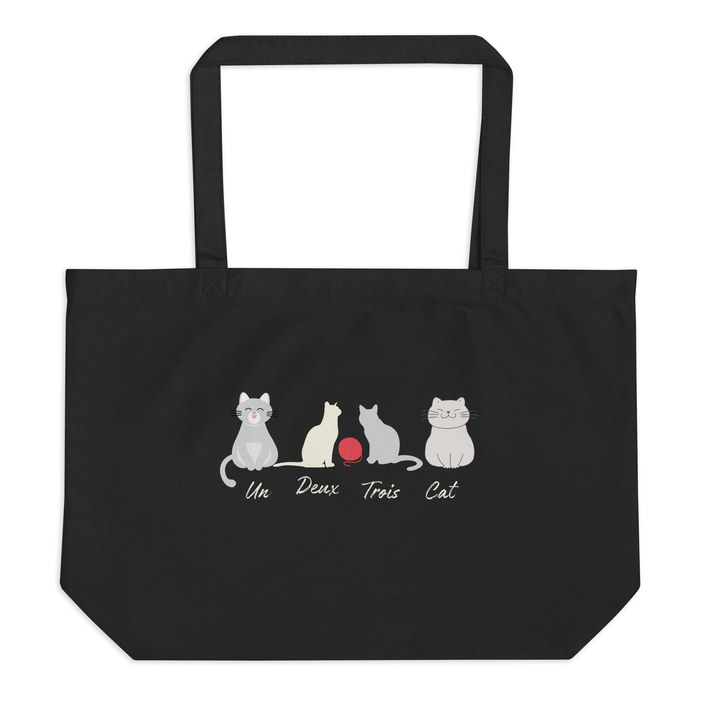 Cat lovers, Large organic tote bag - Fitz & Willow