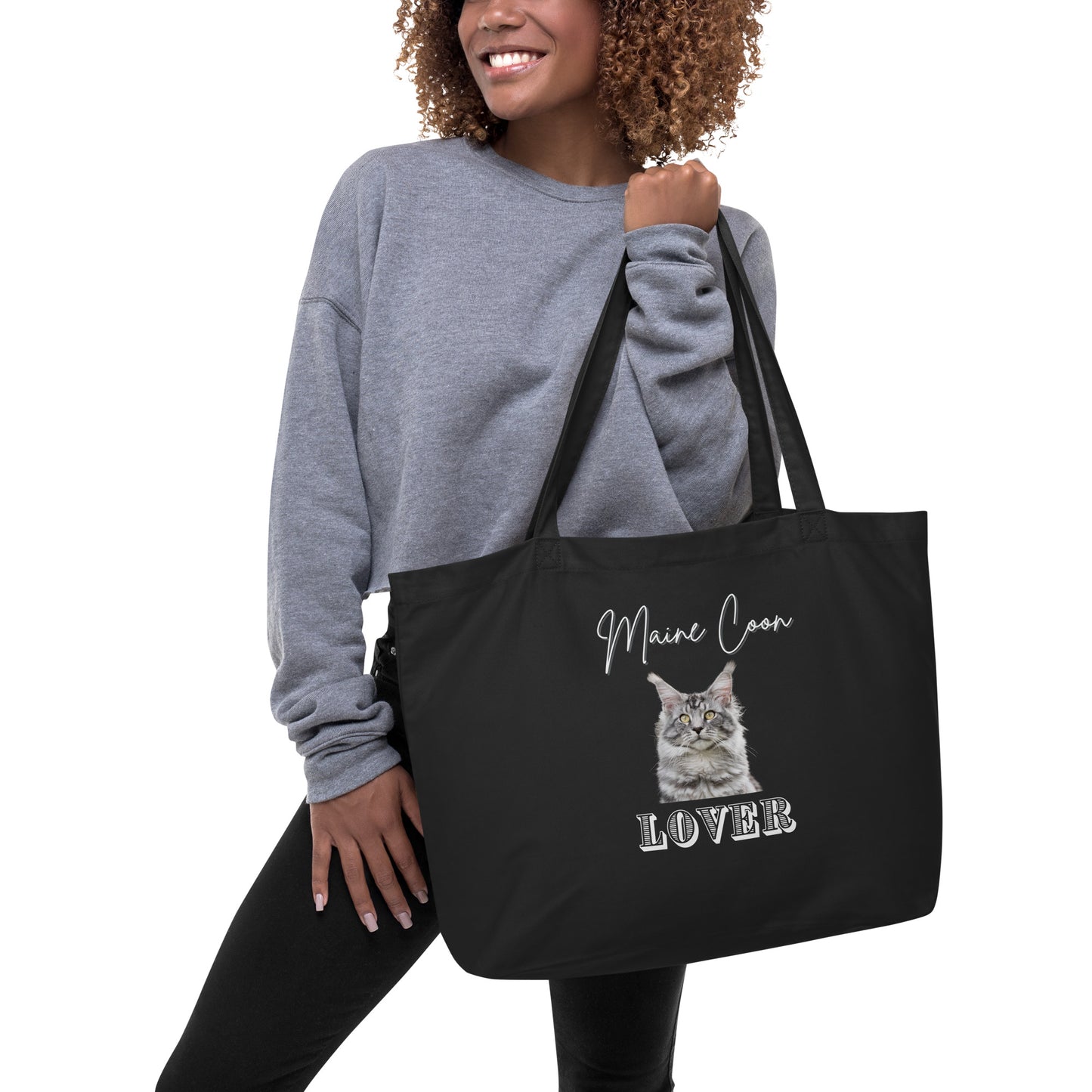Maine Coons, Large sustainable tote bag - Fitz & Willow