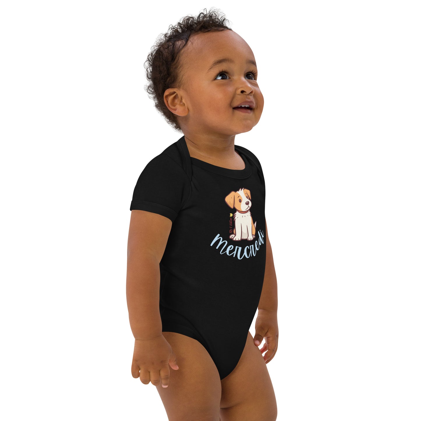 Organic cotton baby onesie, Mercredi - Fitz & Willow