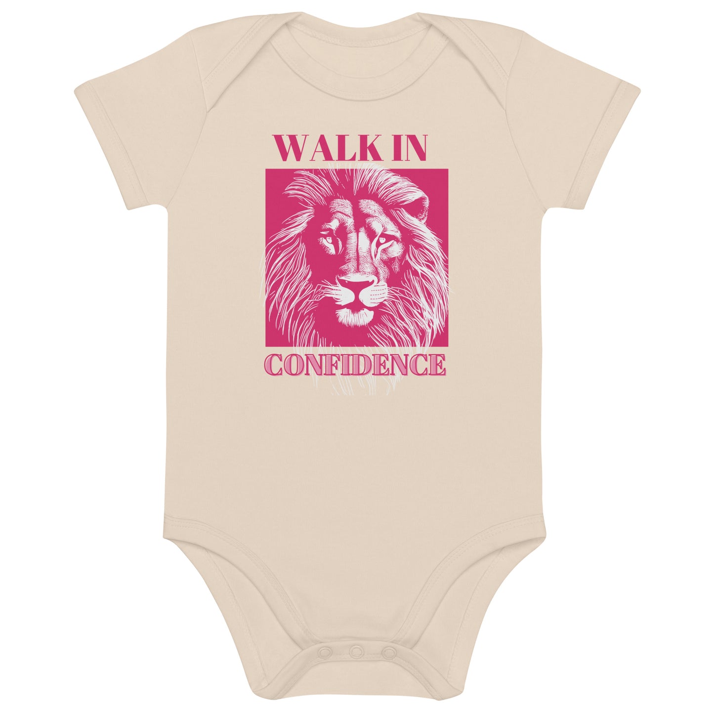 Lion Confidence, Organic cotton newborn shortsleeved bodysuit - Fitz & Willow