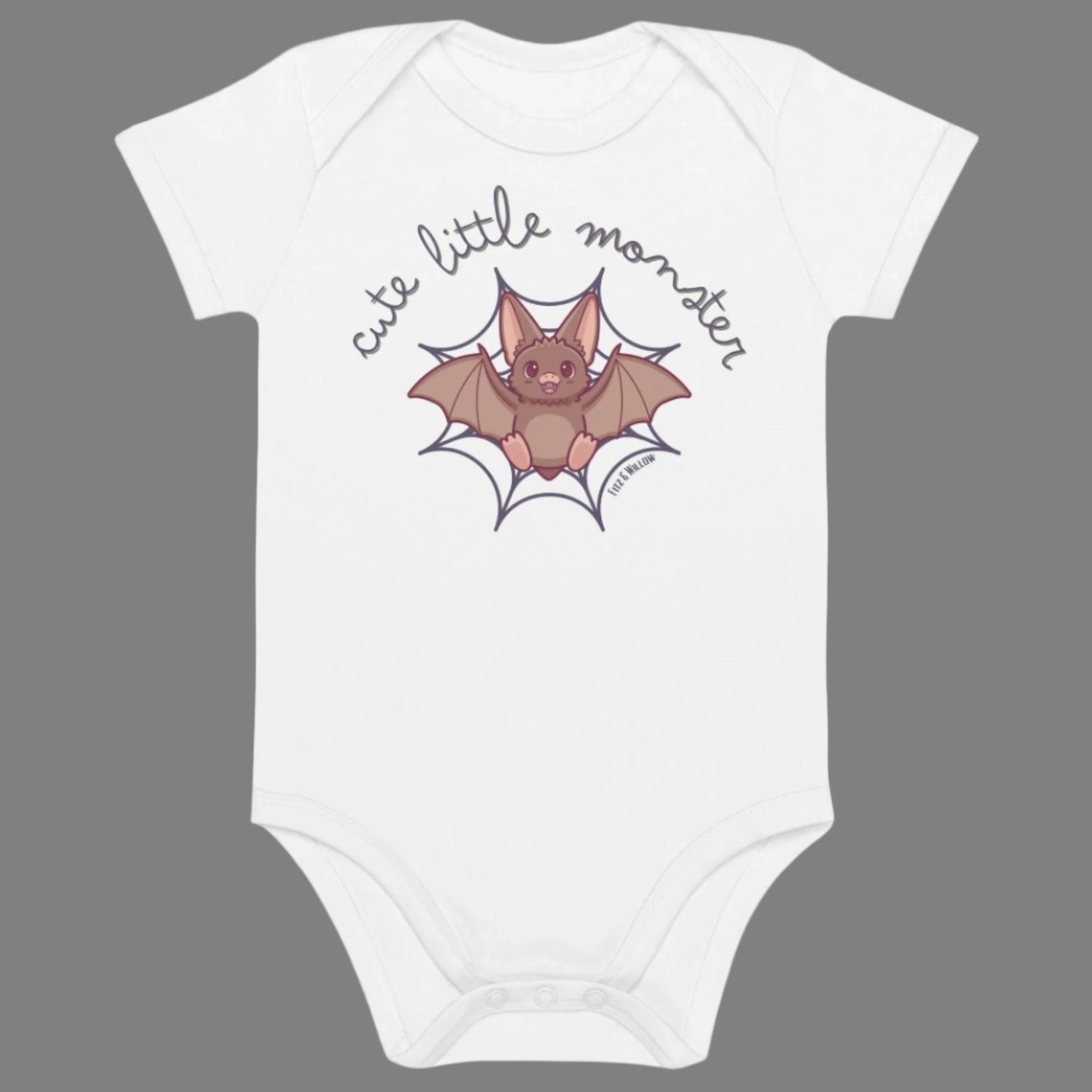 My Cute Little Monster Bodysuit - Vegan Organic Cotton - Fitz & Willow