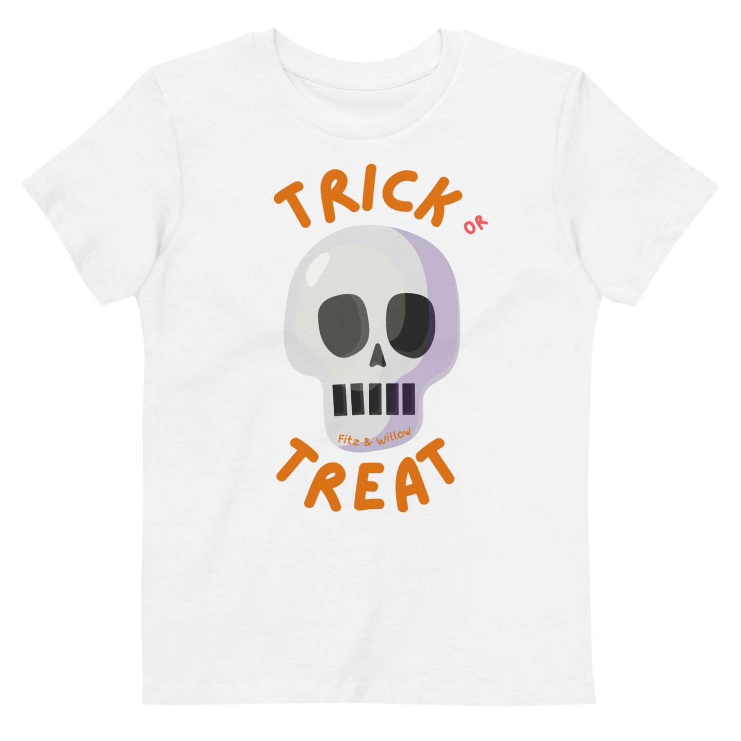 Halloween Scull, Organic cotton kids t-shirt - Fitz & Willow