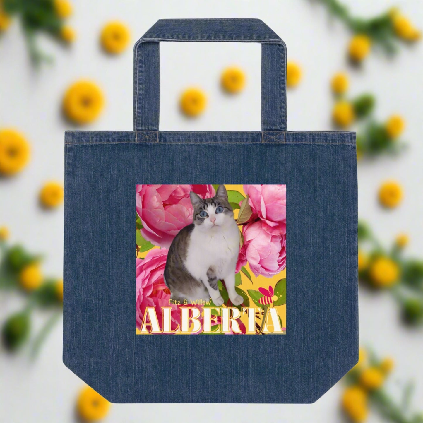 Alberta, Organic denim tote - Fitz & Willow