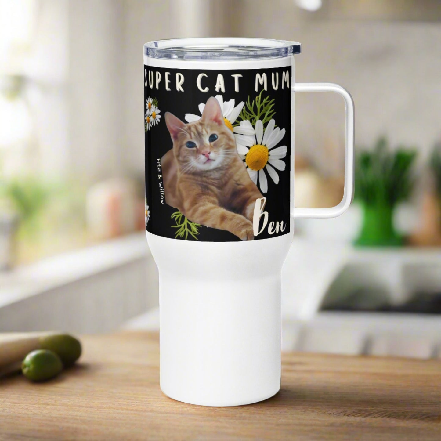 Ben’s Mum, Travel mug with a handle - Fitz & Willow
