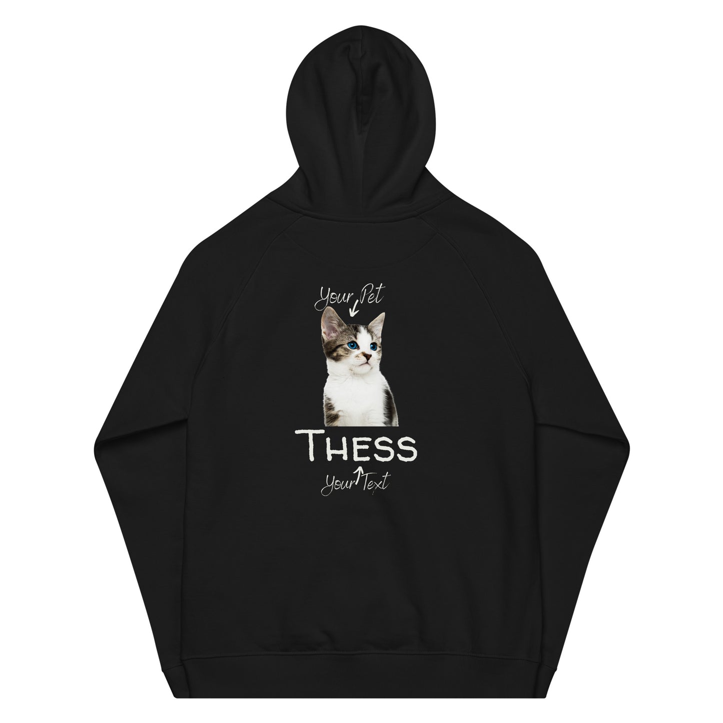 Cat unisex hoodie, organic cotton - Fitz & Willow