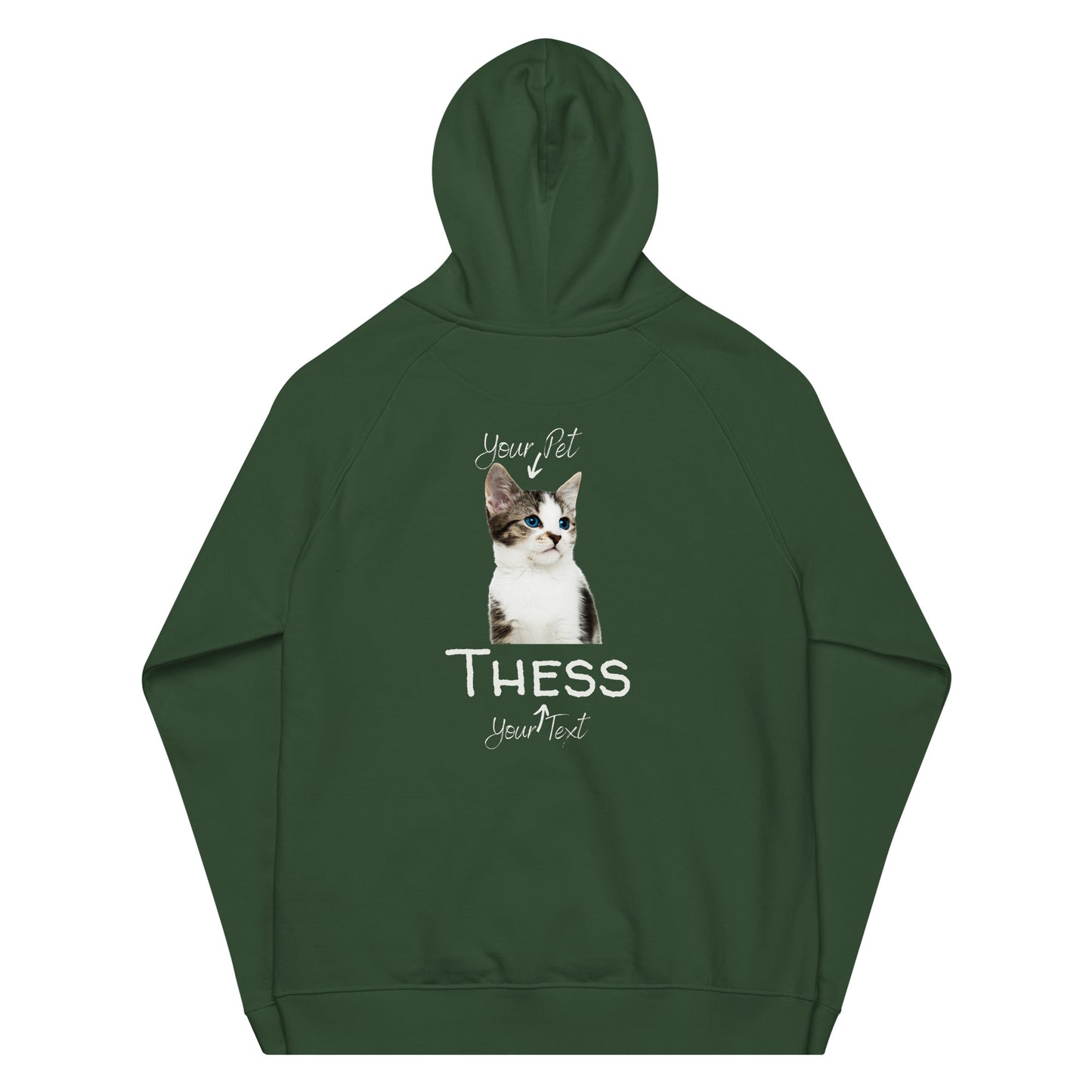 Cat unisex hoodie, organic cotton - Fitz & Willow