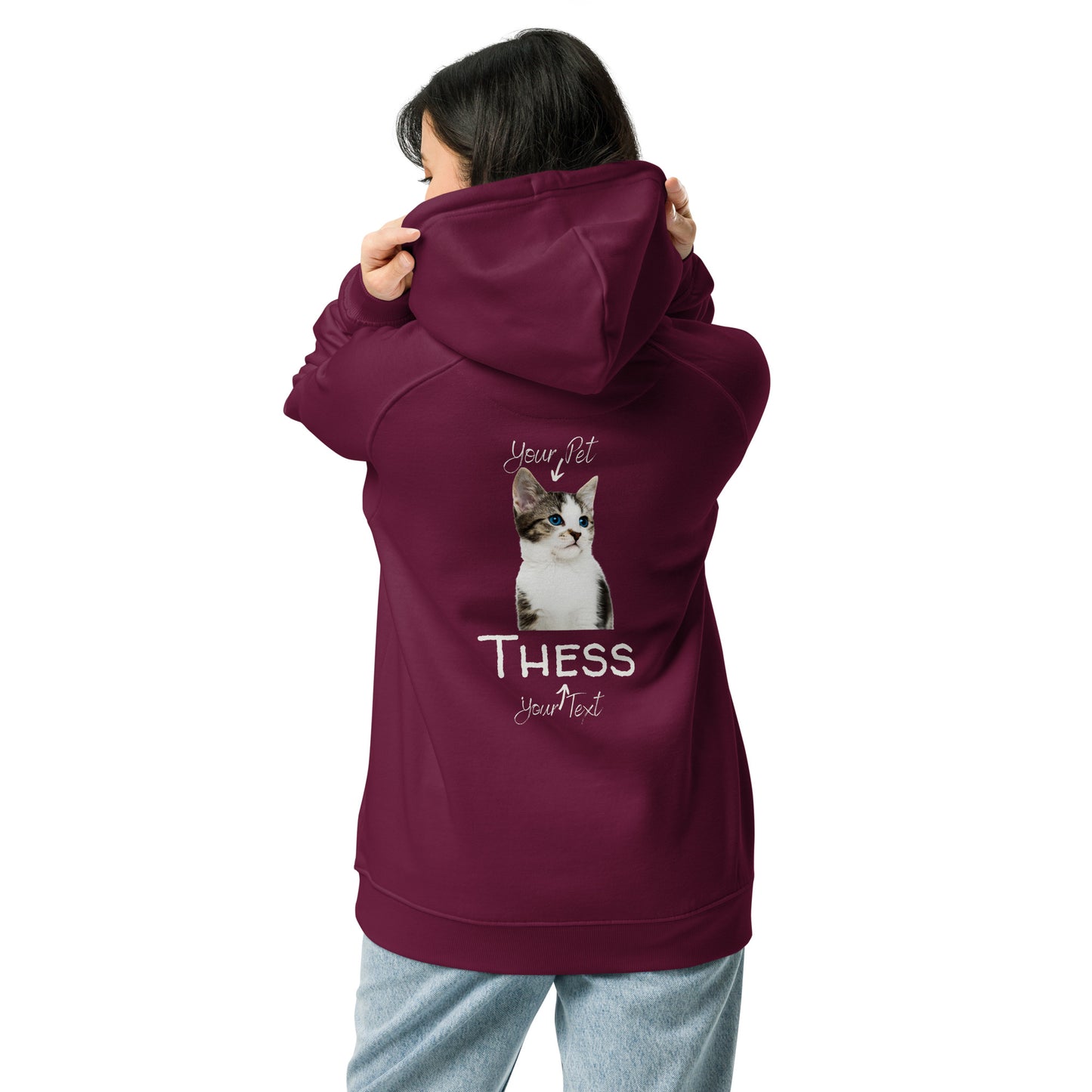 Cat unisex hoodie, organic cotton - Fitz & Willow
