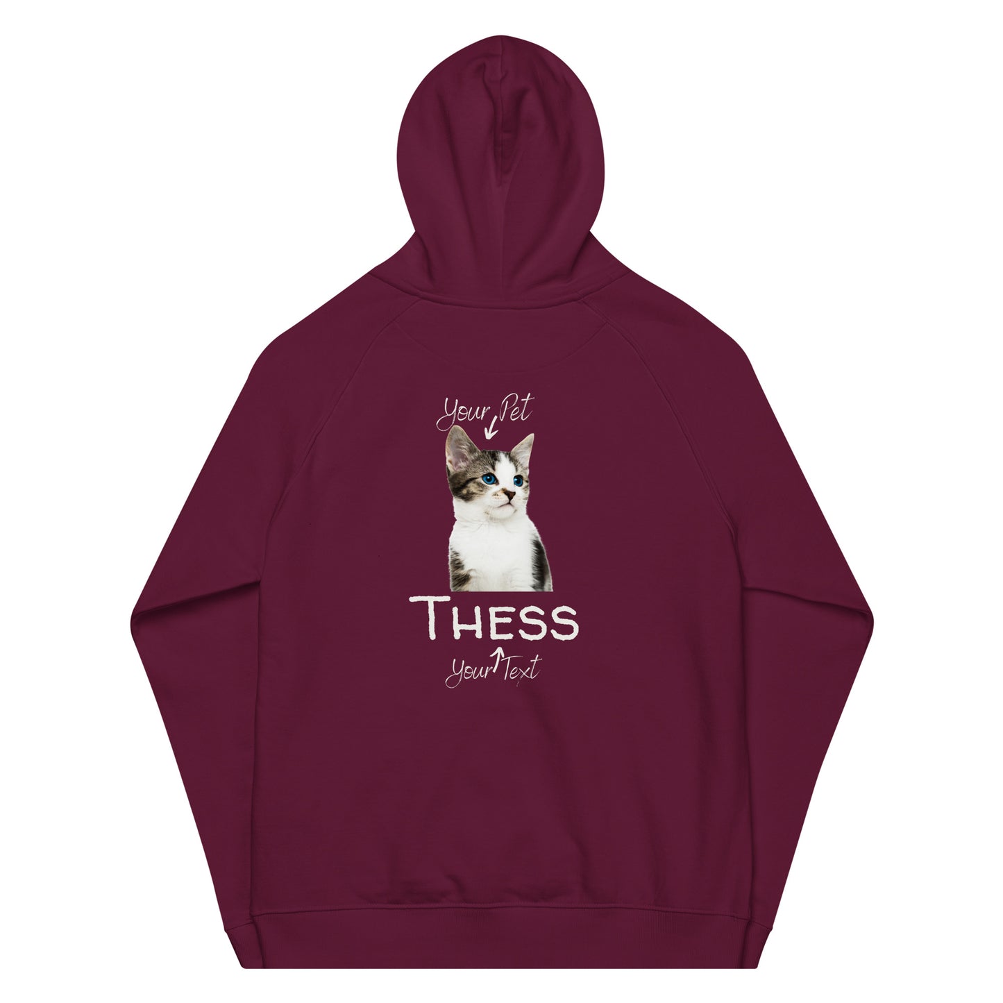 Cat unisex hoodie, organic cotton - Fitz & Willow