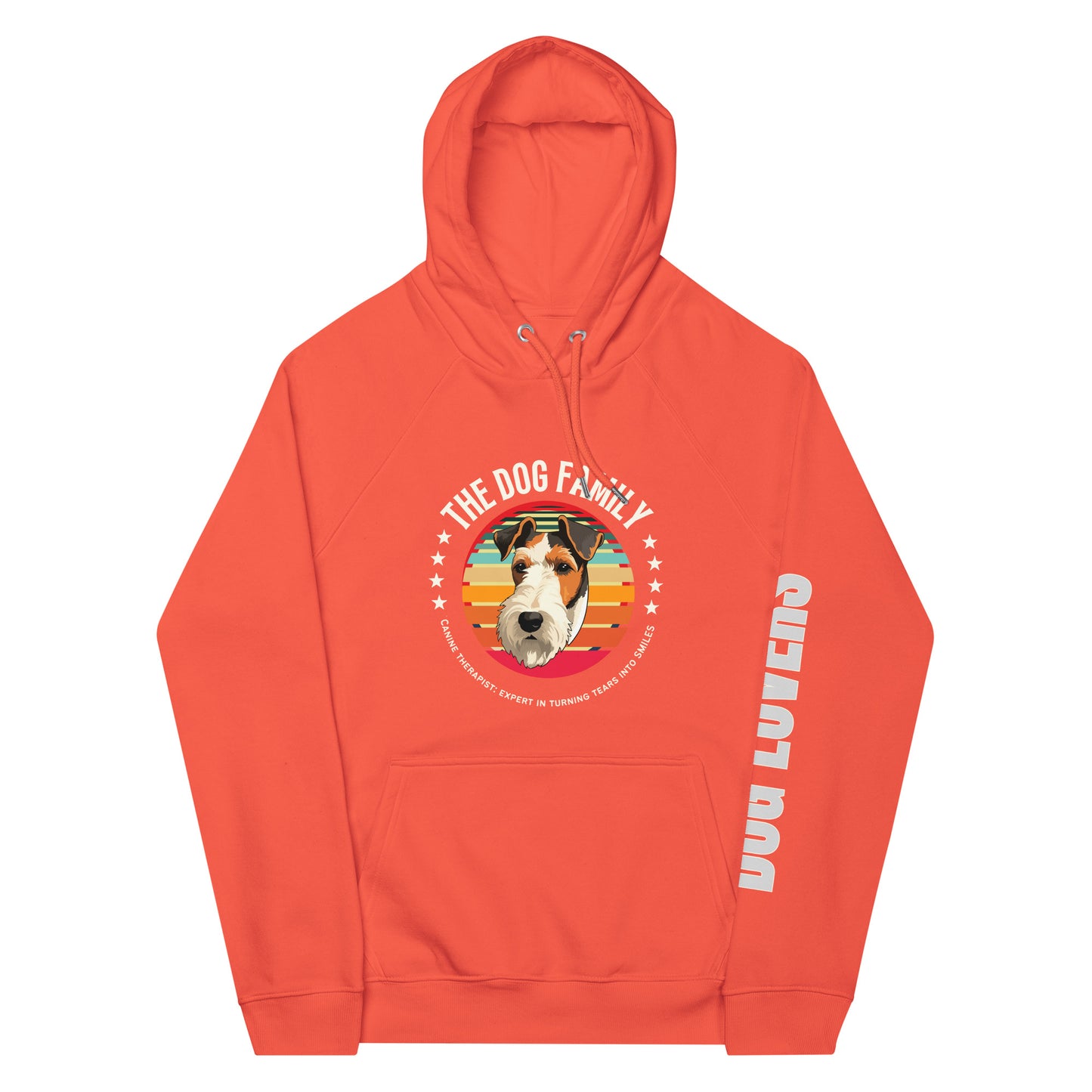 Dog family, Unisex organic raglan hoodie - Fitz & Willow