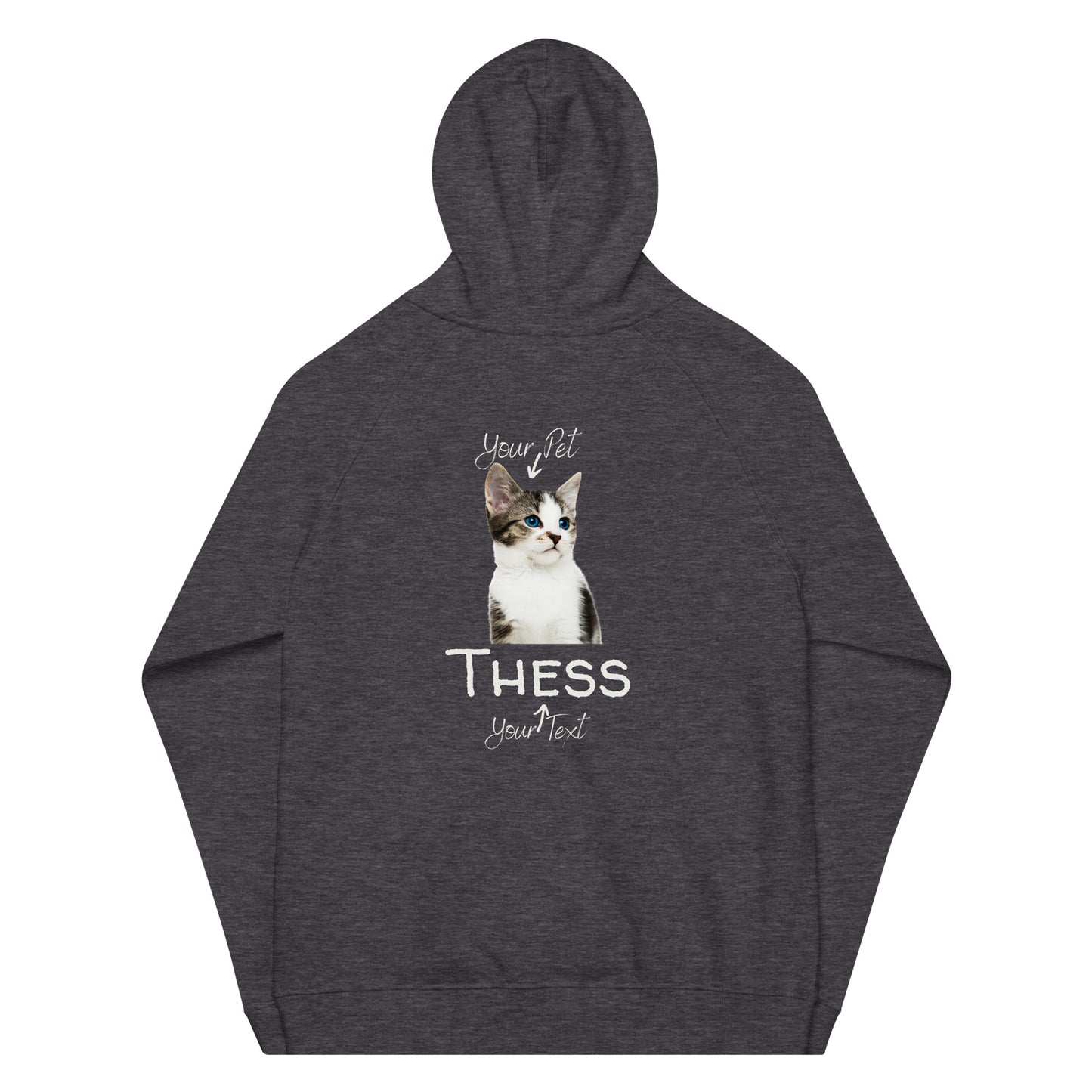 Cat unisex hoodie, organic cotton - Fitz & Willow