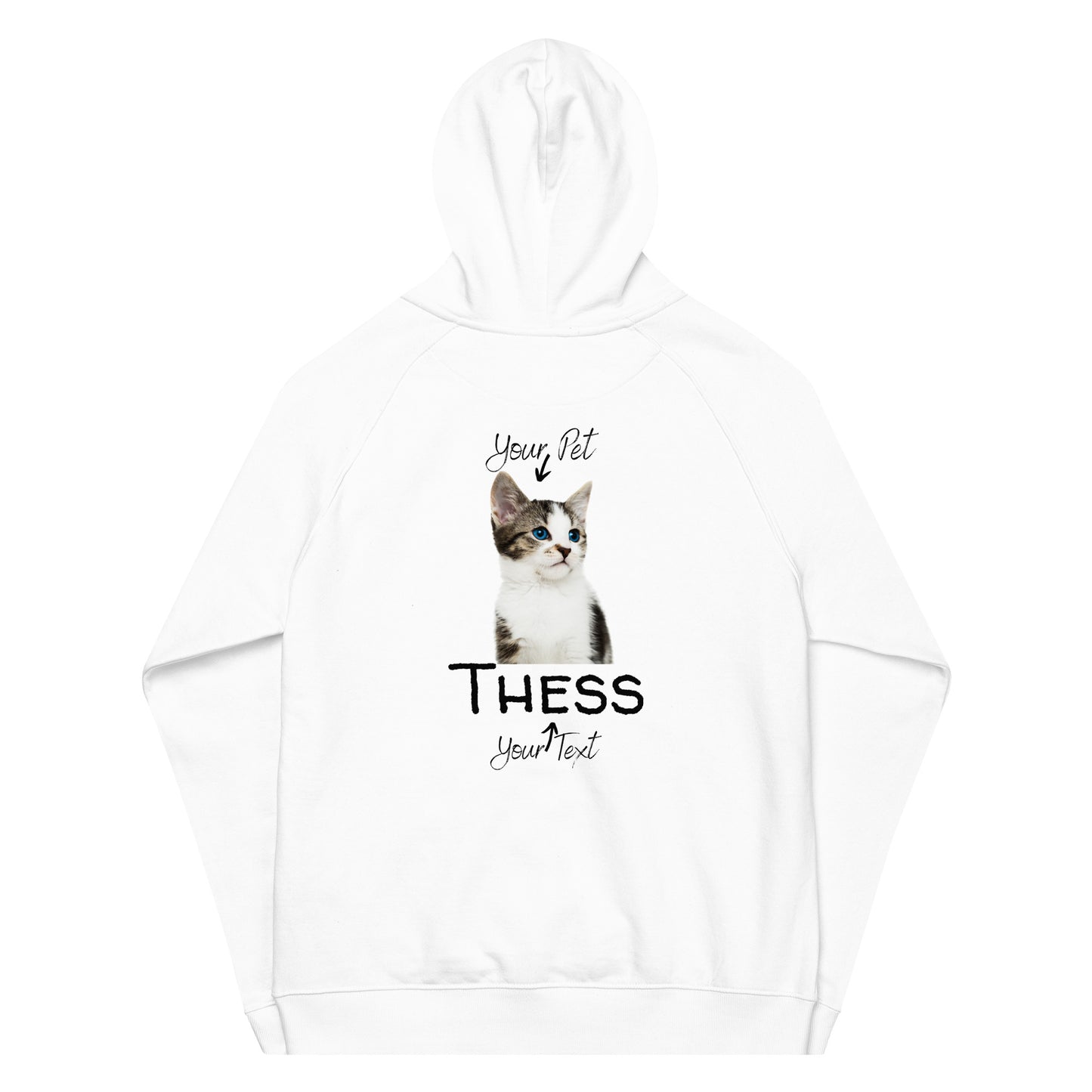 Cat unisex hoodie, organic cotton - Fitz & Willow