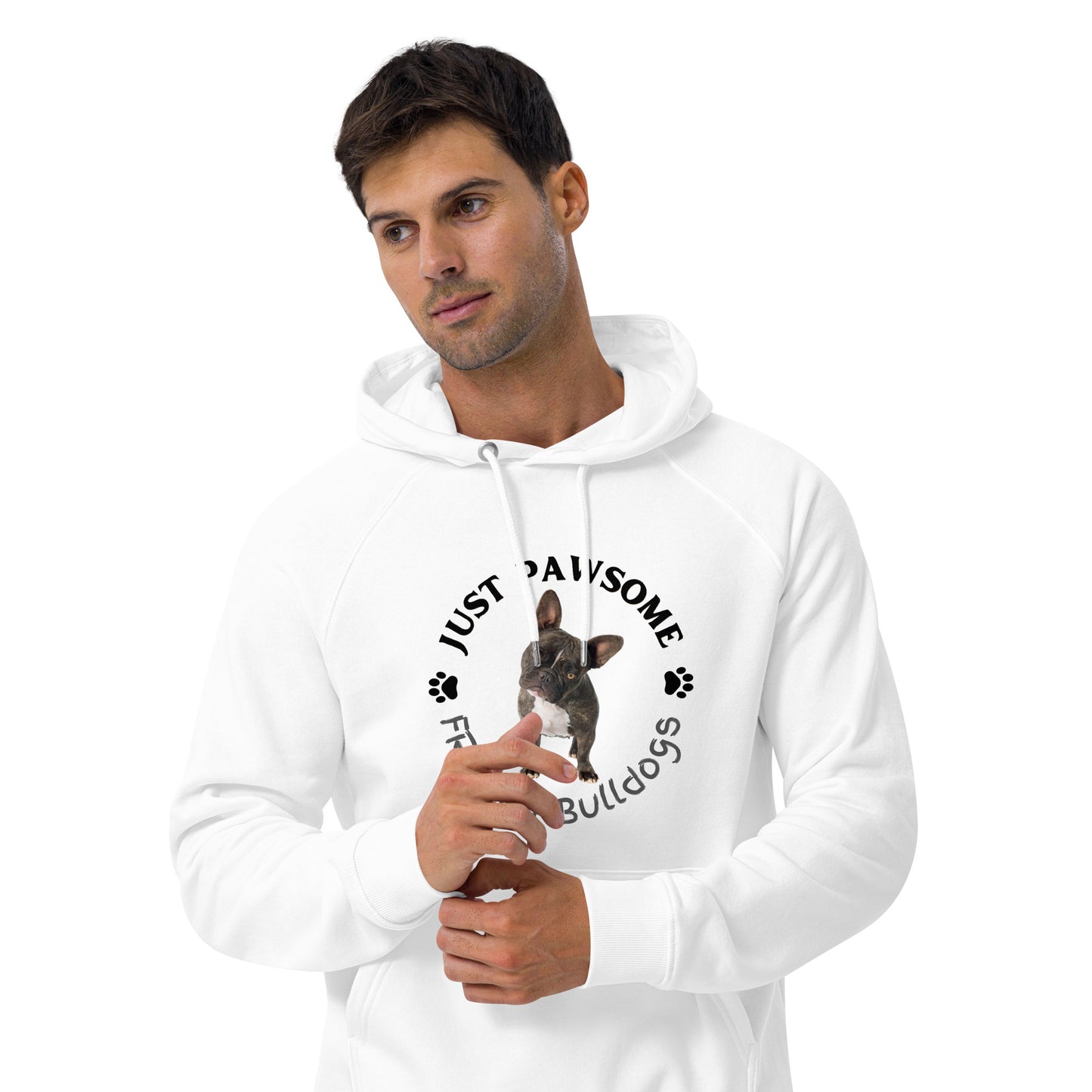 French Bulldogs, unisex raglan hoodie - Fitz & Willow