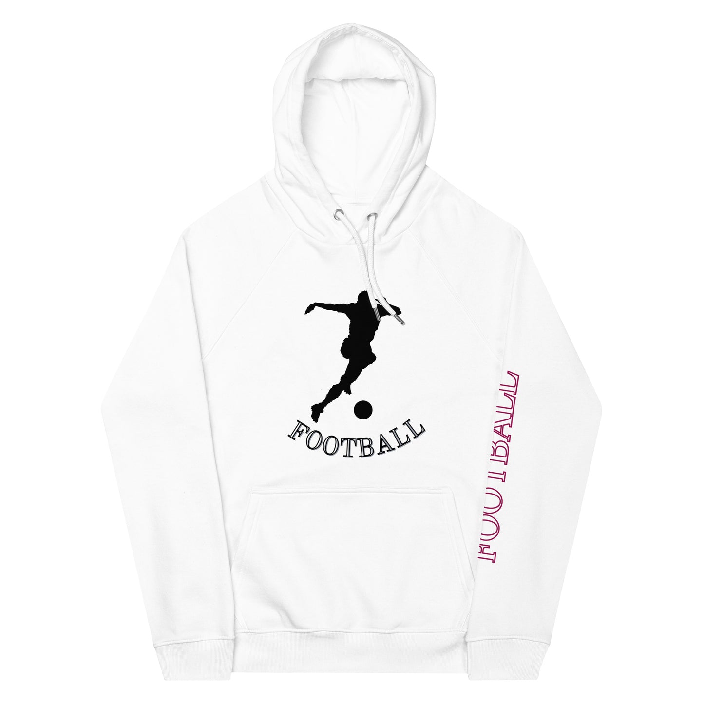 Football lovers unisex eco raglan hoodie - Fitz & Willow