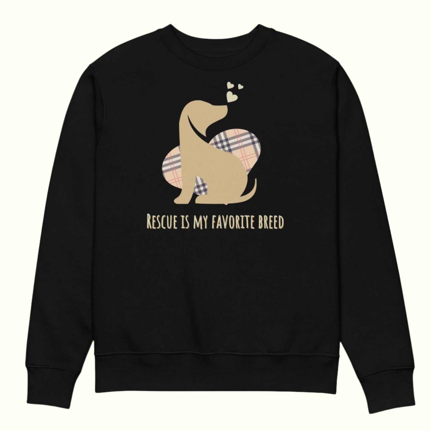 100% Organic Cotton Dog Rescue Sweatshirts | Rescue is My Breed - Fitz & Willow