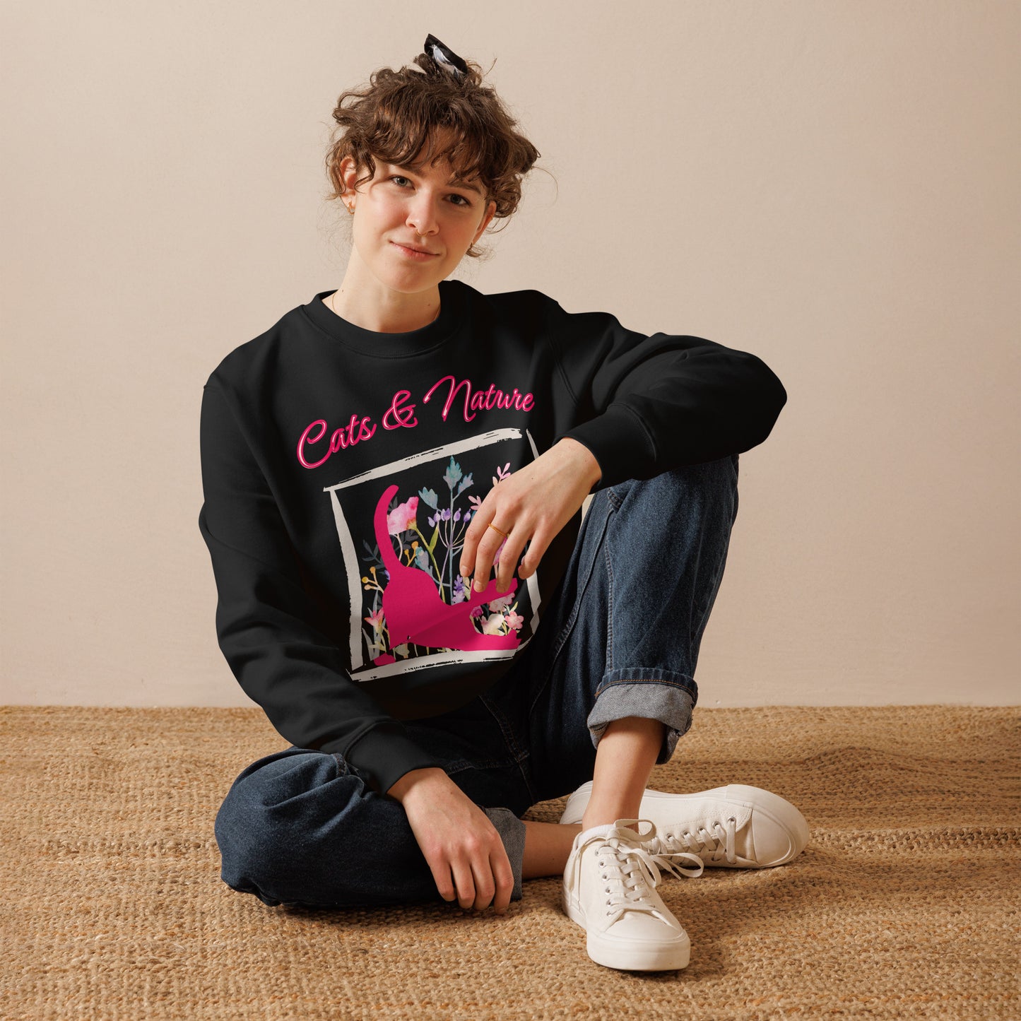 Cat Lovers’ Organic Cotton Sweatshirt | Nature Inspired - Fitz & Willow