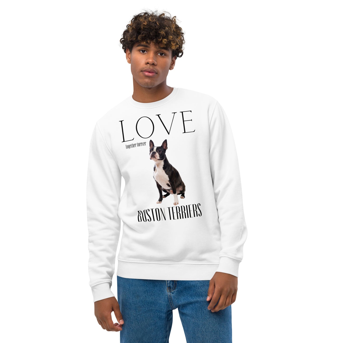 Boston Terrier Lovers eco sweatshirt, - Fitz & Willow