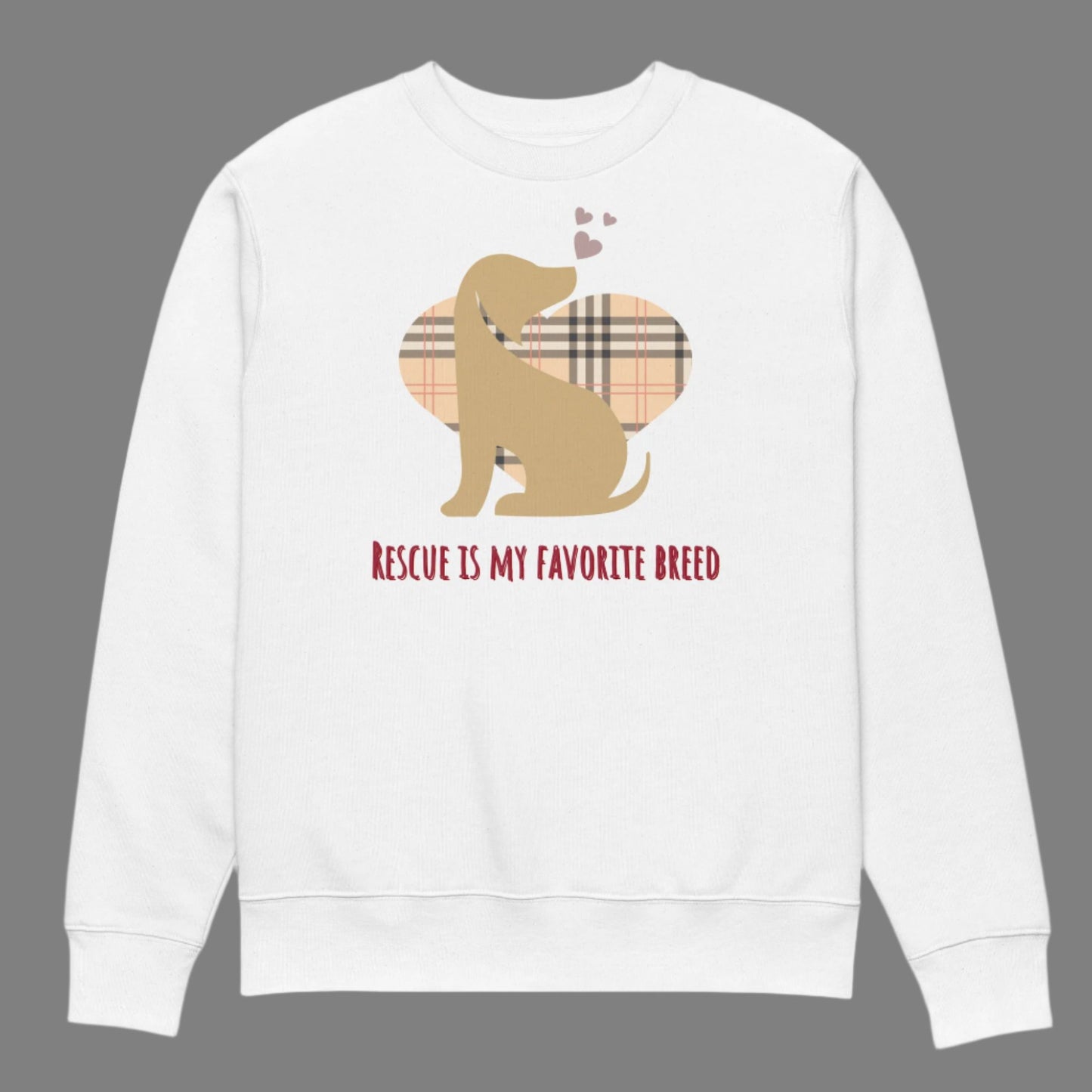 100% Organic Cotton Dog Rescue Sweatshirts | Rescue is My Breed - Fitz & Willow