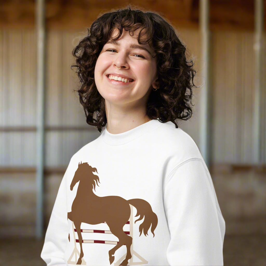 100% Organic Cotton Horse Print Sweatshirt - Inspiring & Eco-Friendly - Fitz & Willow