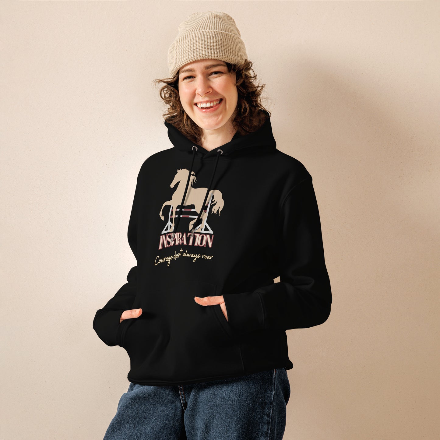 Organic Cotton Hoodie with Horse Print - Vegan & Eco-Friendly - Fitz & Willow