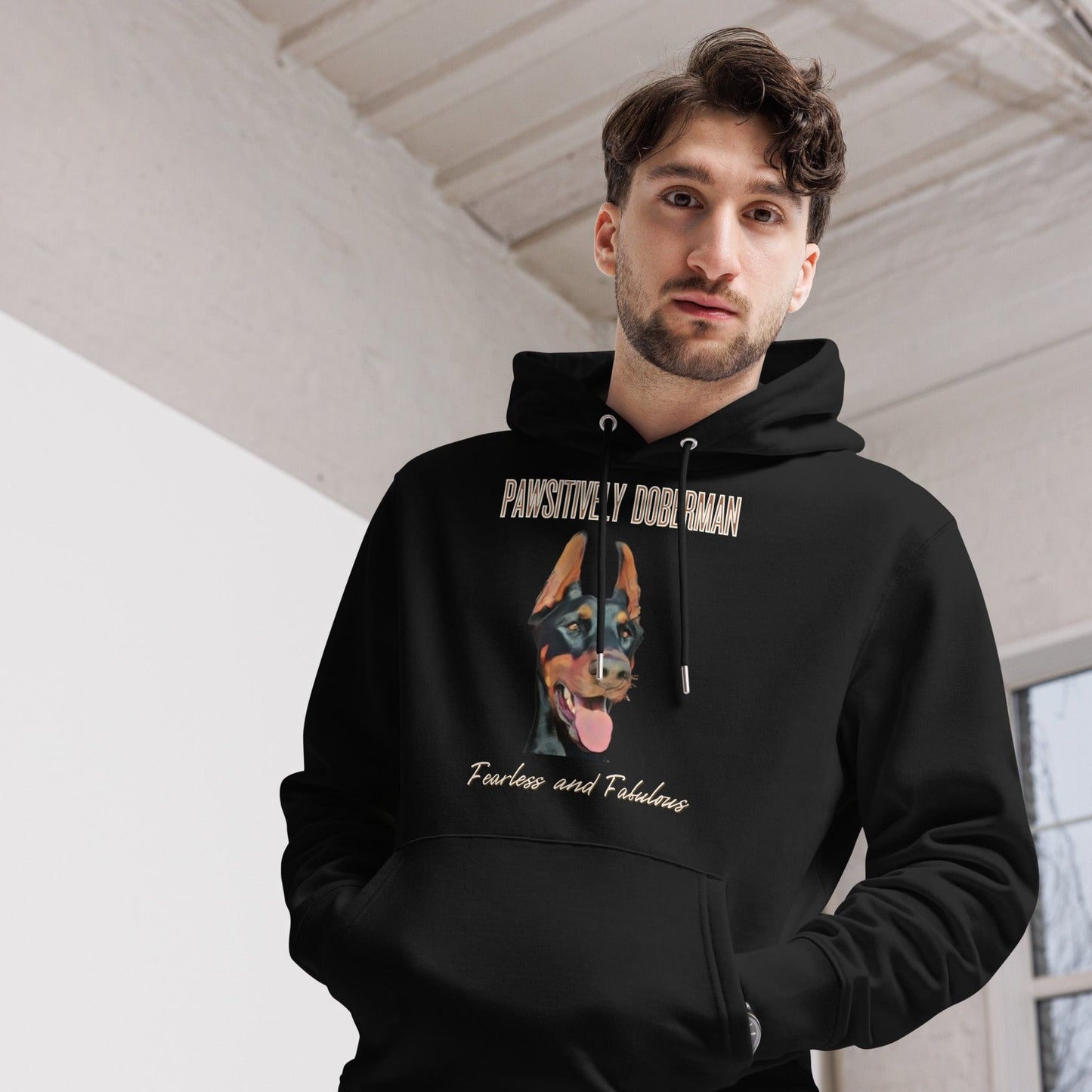 Fearless & Fabulous Doberman Hoodie | Organic Cotton, Vegan - Fitz & Willow