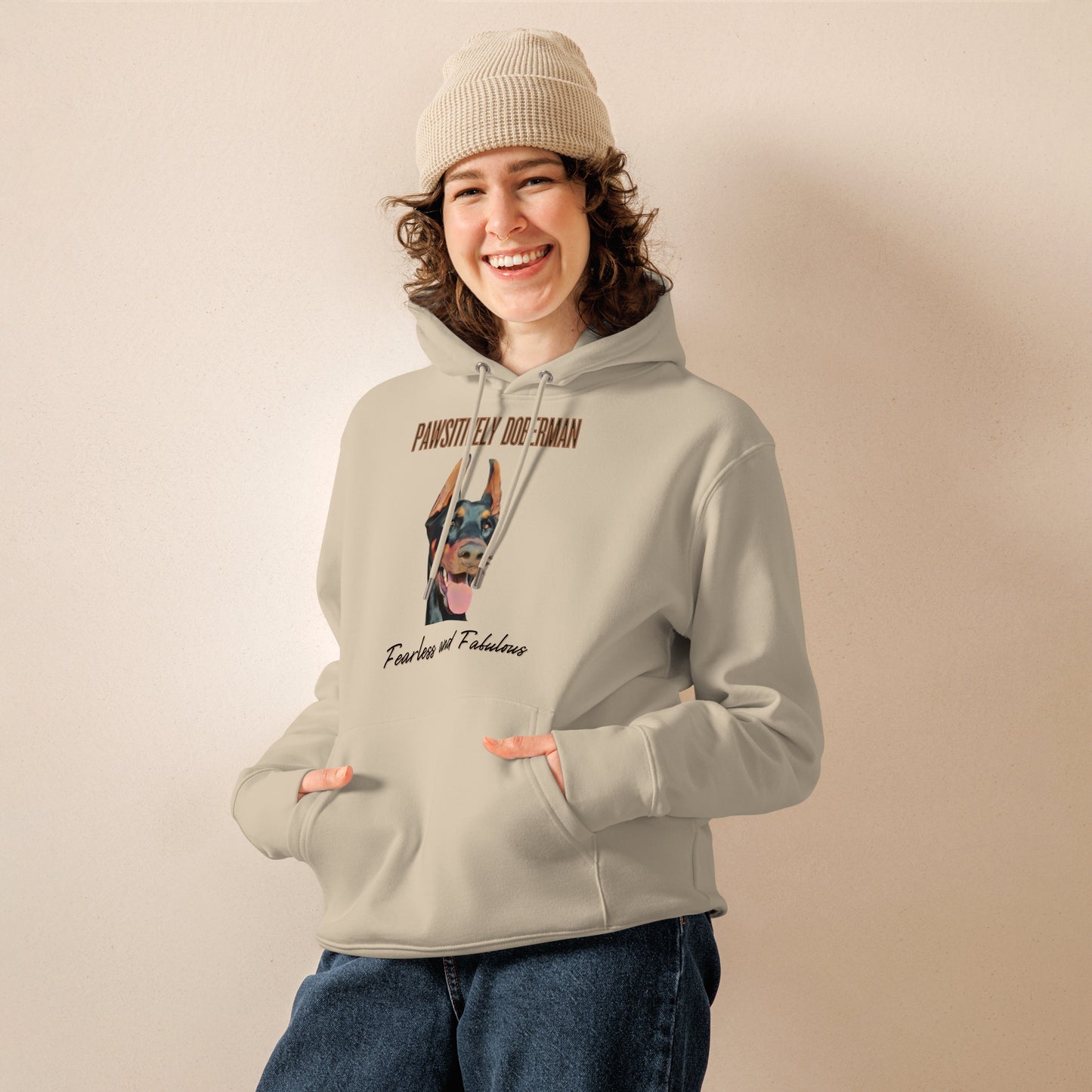 Fearless & Fabulous Doberman Hoodie | Organic Cotton, Vegan - Fitz & Willow