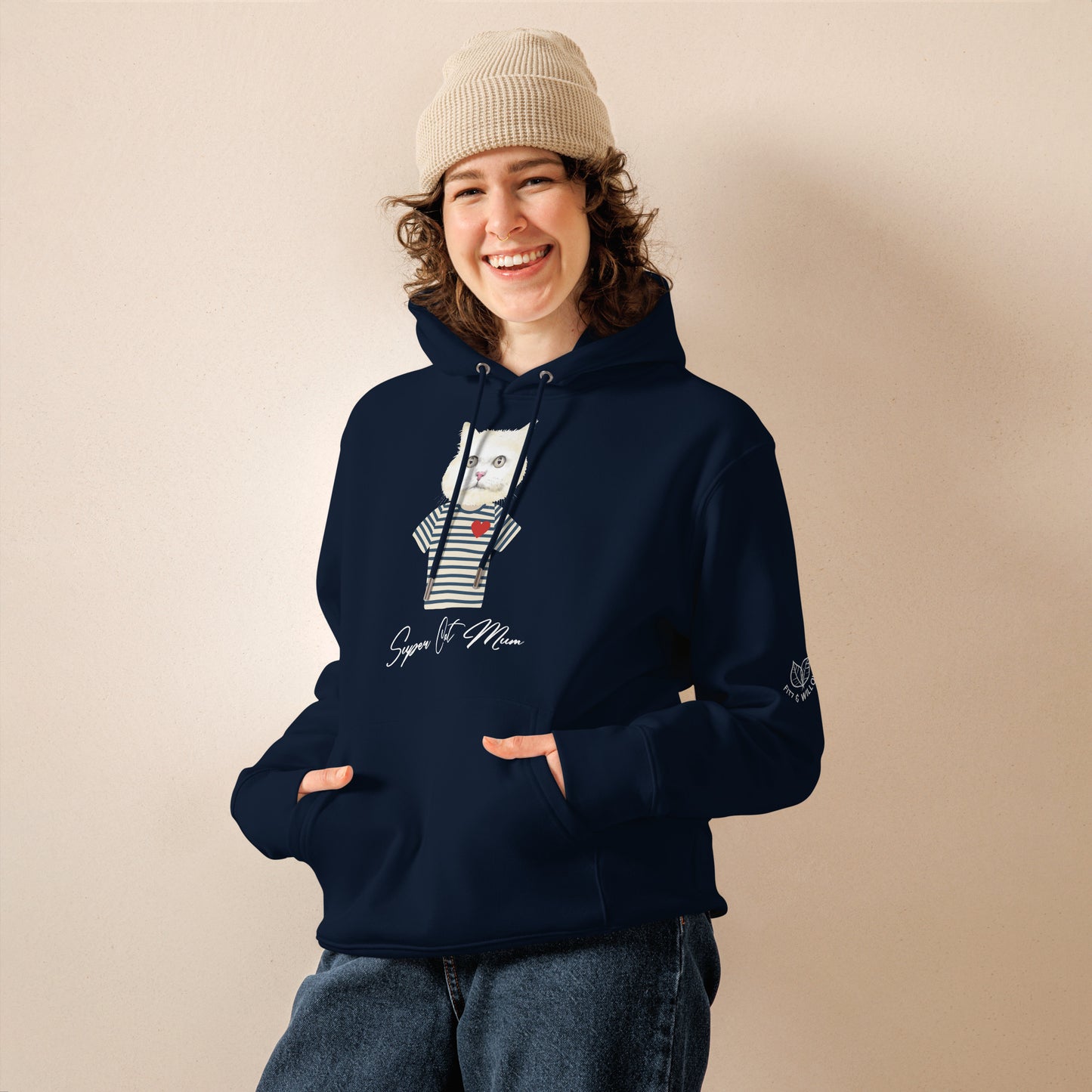 Super Cat Mum, eco hoodie - Fitz & Willow