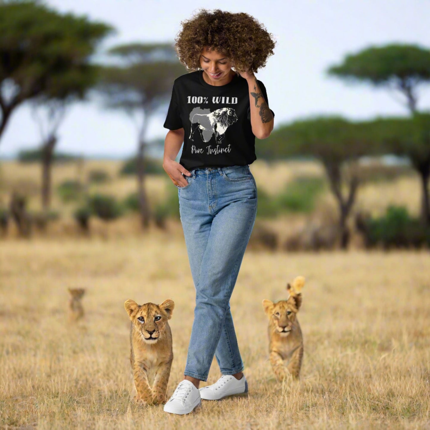 African Lion, Unisex sustainable t-shirt - Fitz & Willow