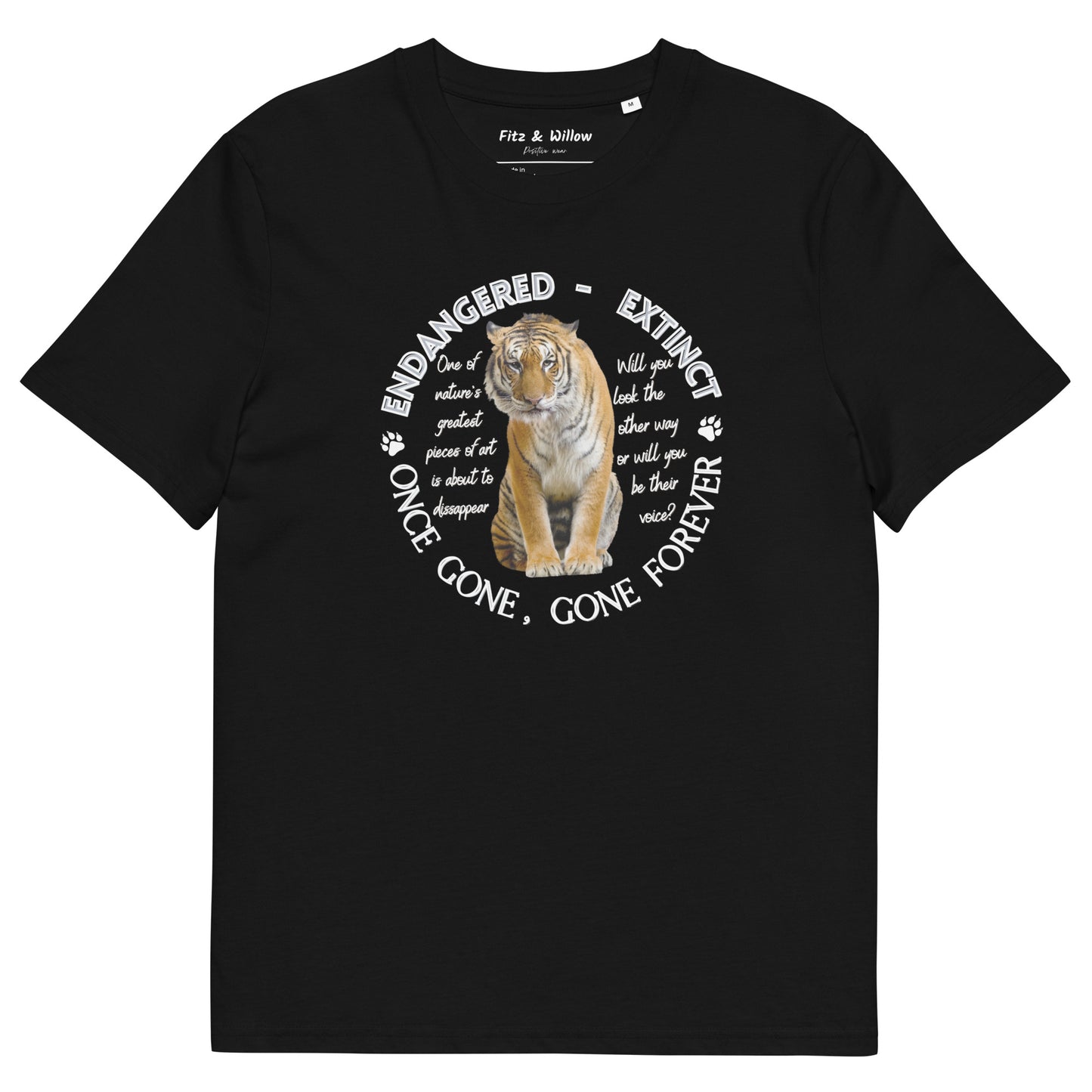 Unisex organic cotton t-shirt, Tiger's voice - Fitz & Willow