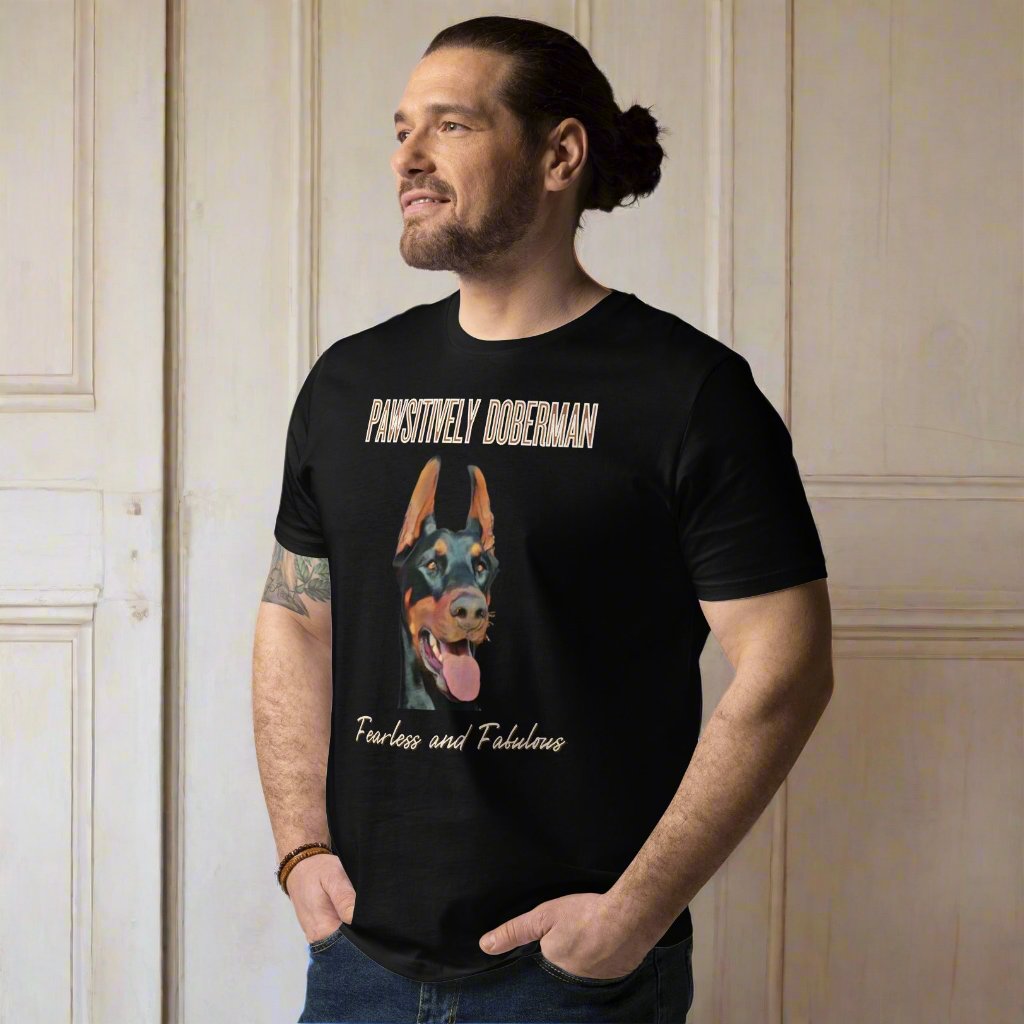 Fearless & Fabulous Doberman T-Shirt | Organic Cotton, Vegan - Fitz & Willow