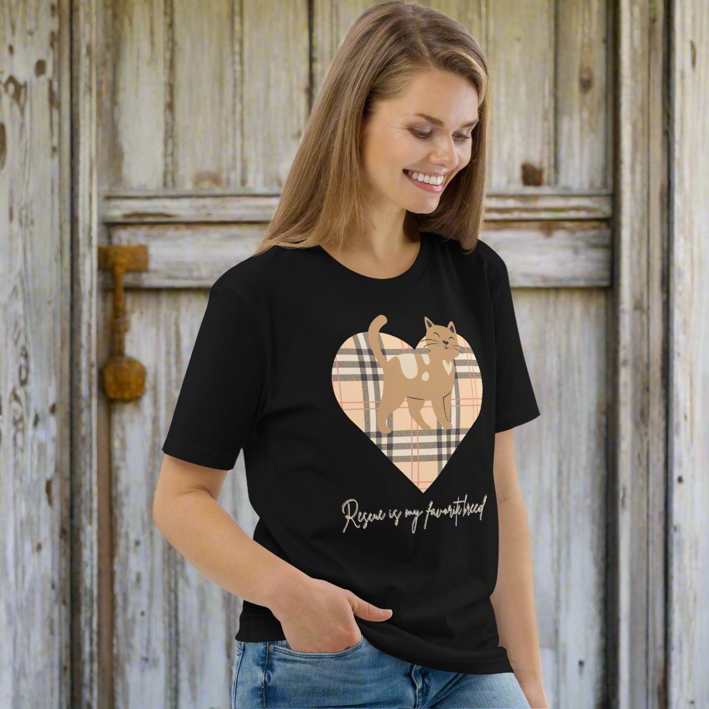 Vegan Organic Cat T-Shirt - Rescue is My Favorite Breed - Fitz & Willow