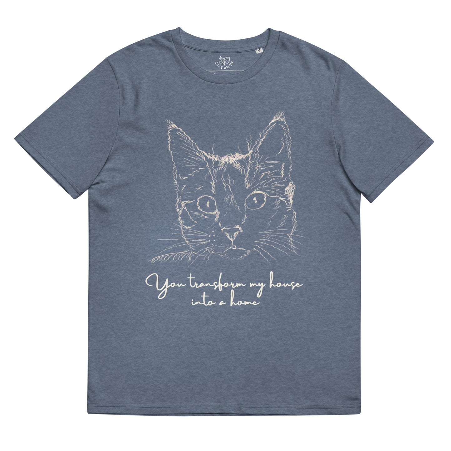 Cat print unisex sustainable t-shirt - Fitz & Willow