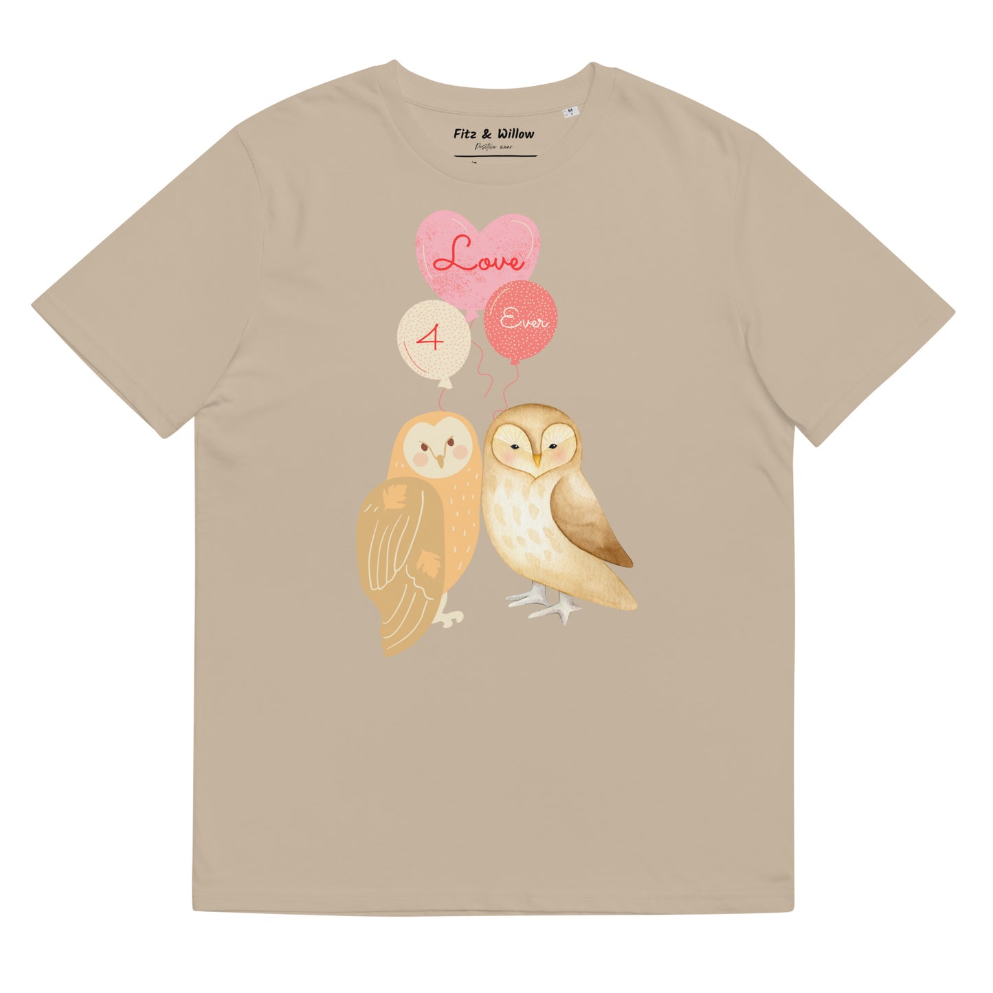 Unisex organic t-shirt, Love 4 ever - Fitz & Willow