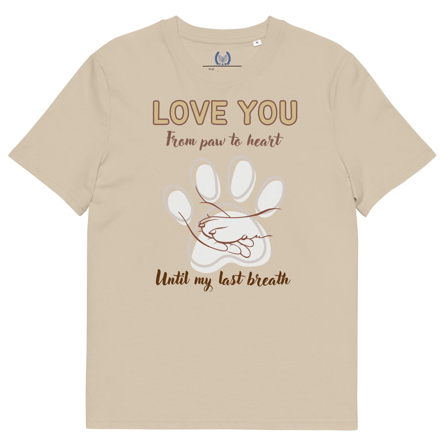 Sustainable Vegan Dog Lover T-Shirt – 'I Love You Until My Last Breath' | Eco-Friendly Pet Apparel - Fitz & Willow