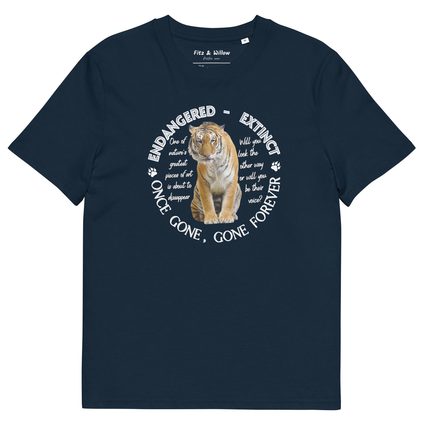 Unisex organic cotton t-shirt, Tiger's voice - Fitz & Willow