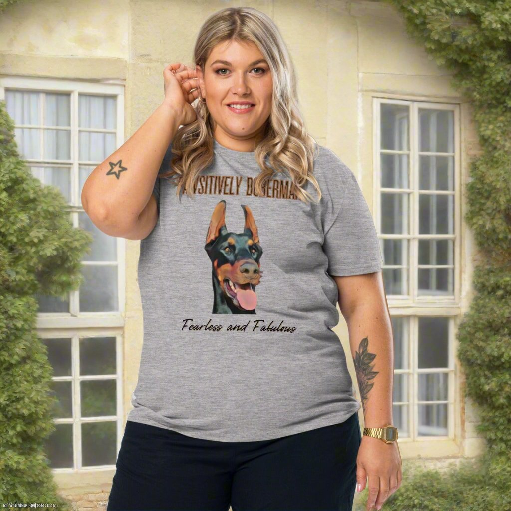 Fearless & Fabulous Doberman T-Shirt | Organic Cotton, Vegan - Fitz & Willow