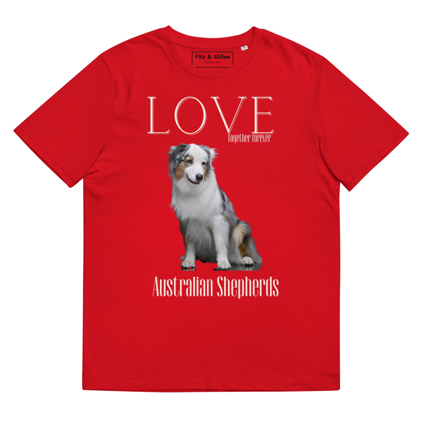 Australian Shepherd lovers organic t-shirt - Fitz & Willow