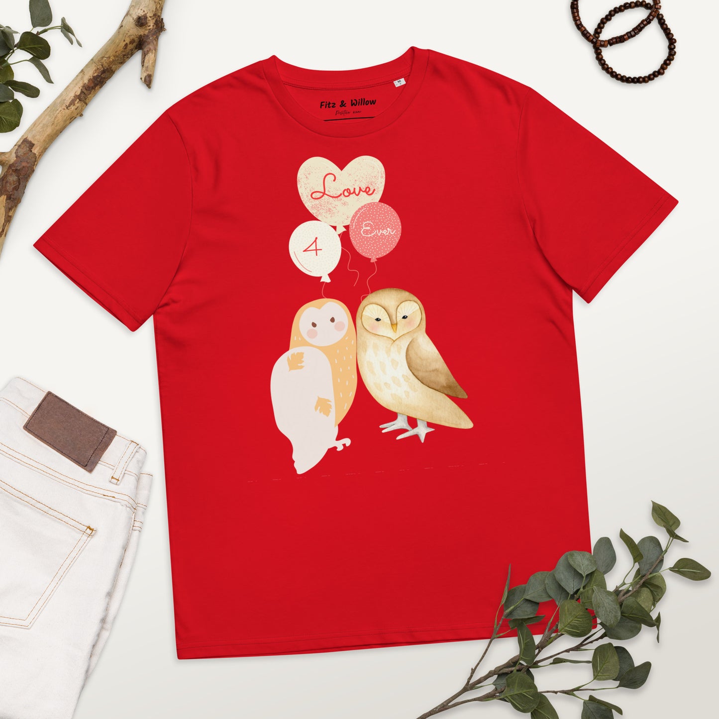 Unisex organic t-shirt, Love 4 ever - Fitz & Willow
