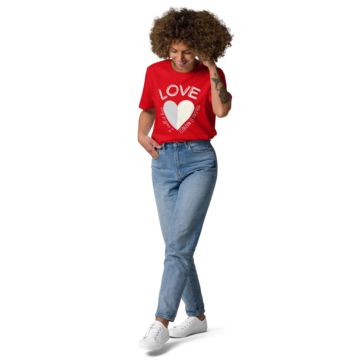 Unisex organic cotton t-shirt Crazy Love - Fitz & Willow